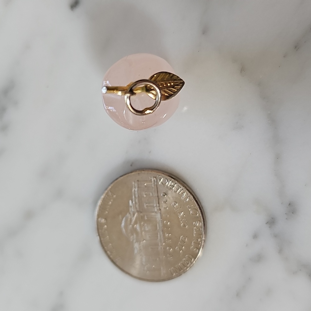 Adorable Rose Quartz Apple Pendant - Picture 6 of 6